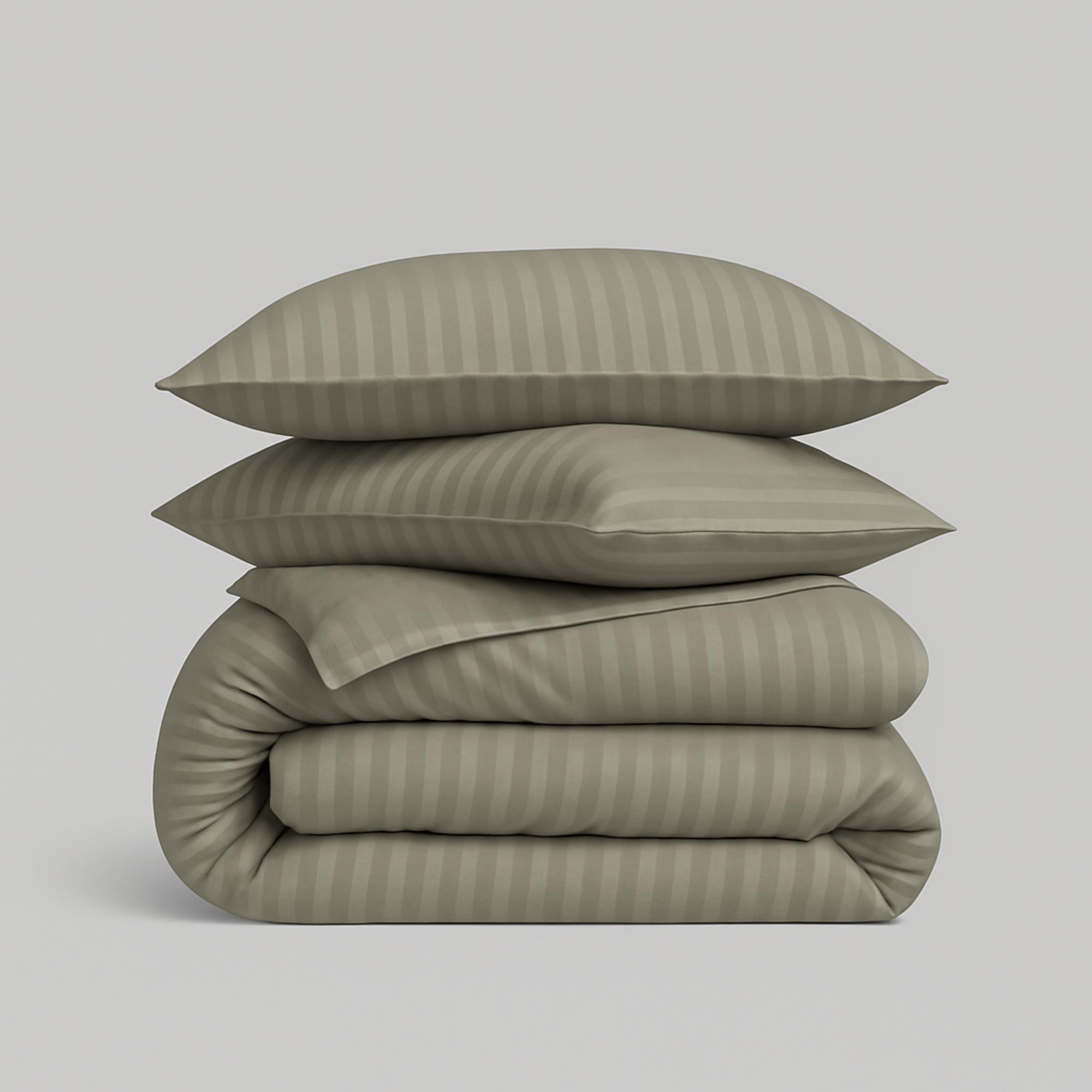 Damask Stripe Duvet Cover Set