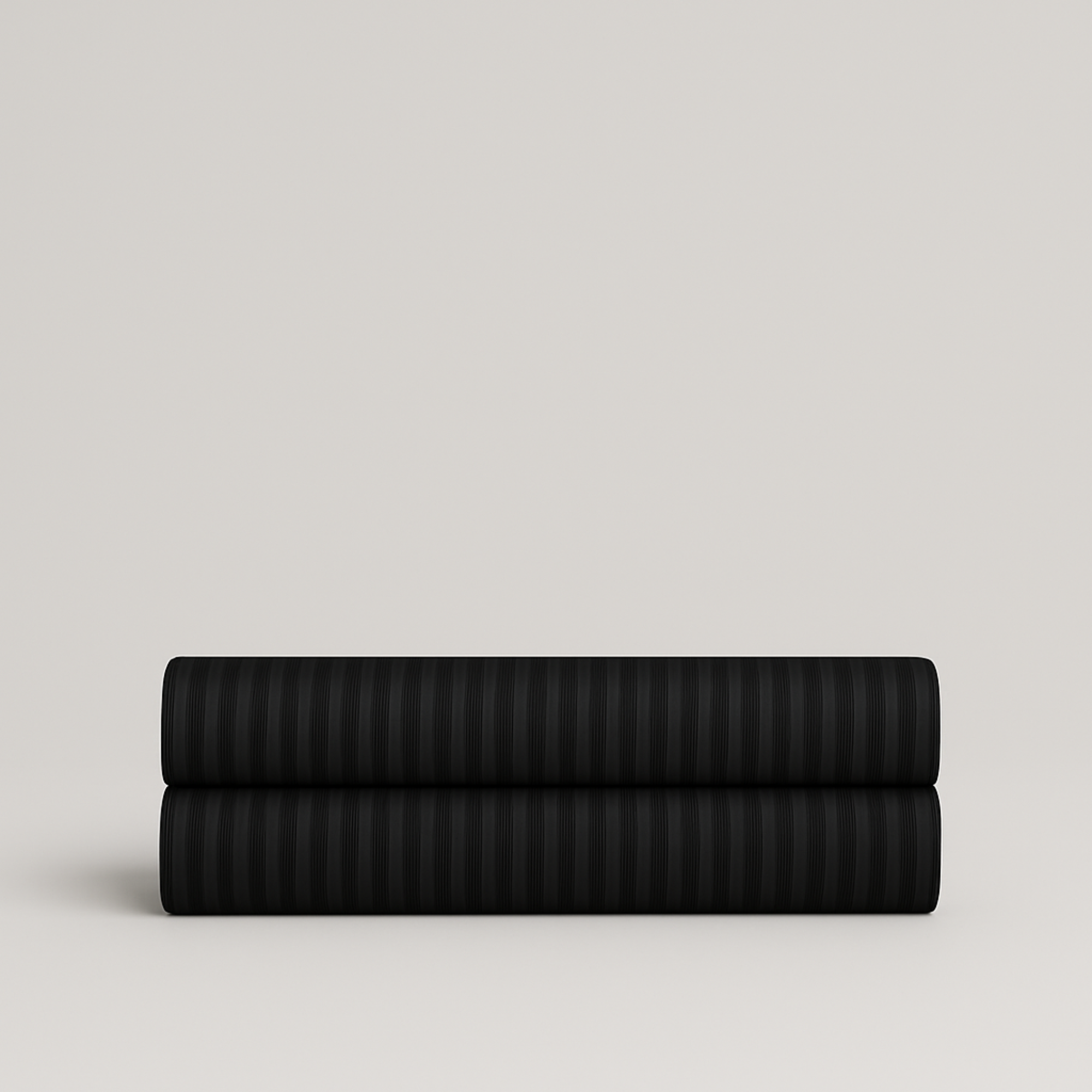 Damask Stripe Fitted Sheet (Black)