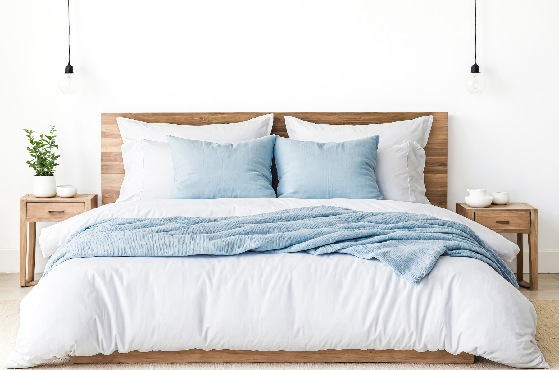 Complete luxury bedroom featuring Royal Elite duvet, pillows, sheets, and decorative bedding in a modern Canadian bedroom.