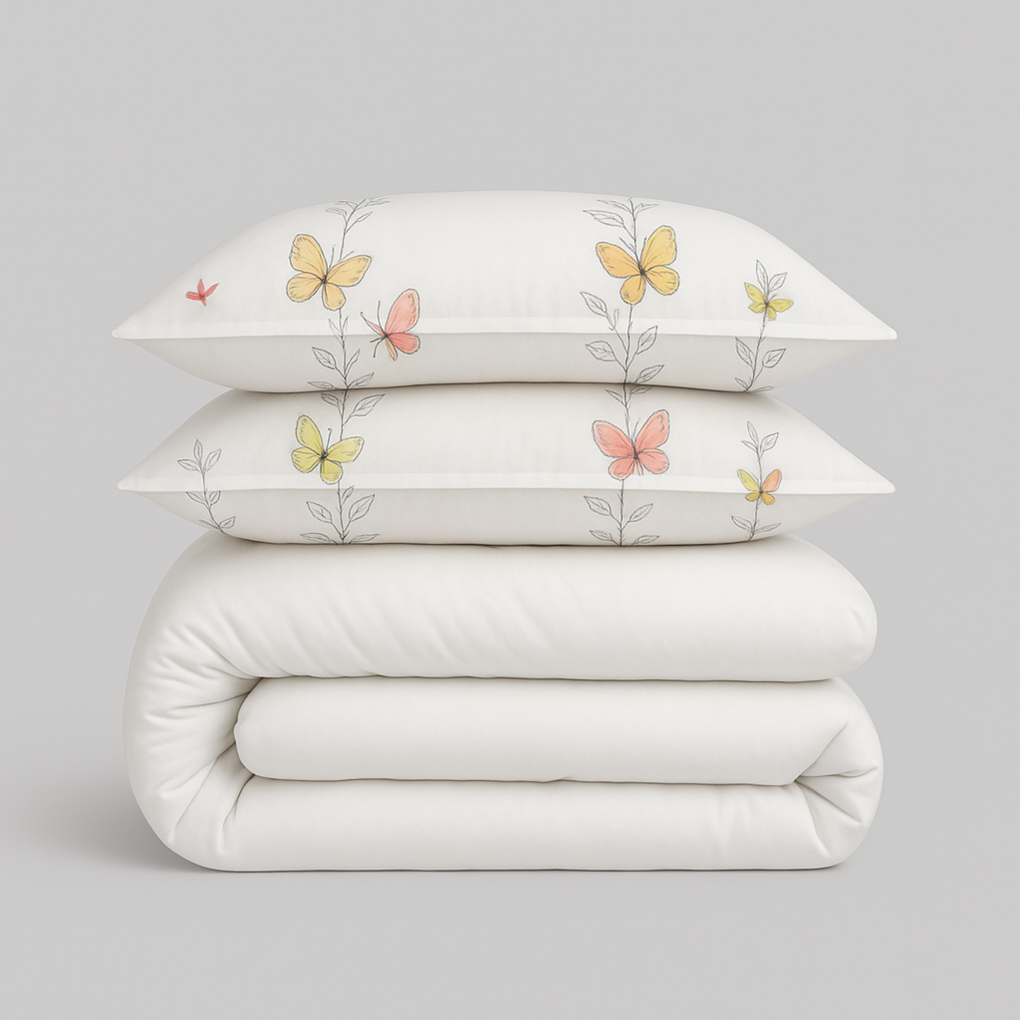 Spring Meadow Embroidered Duvet Cover Set