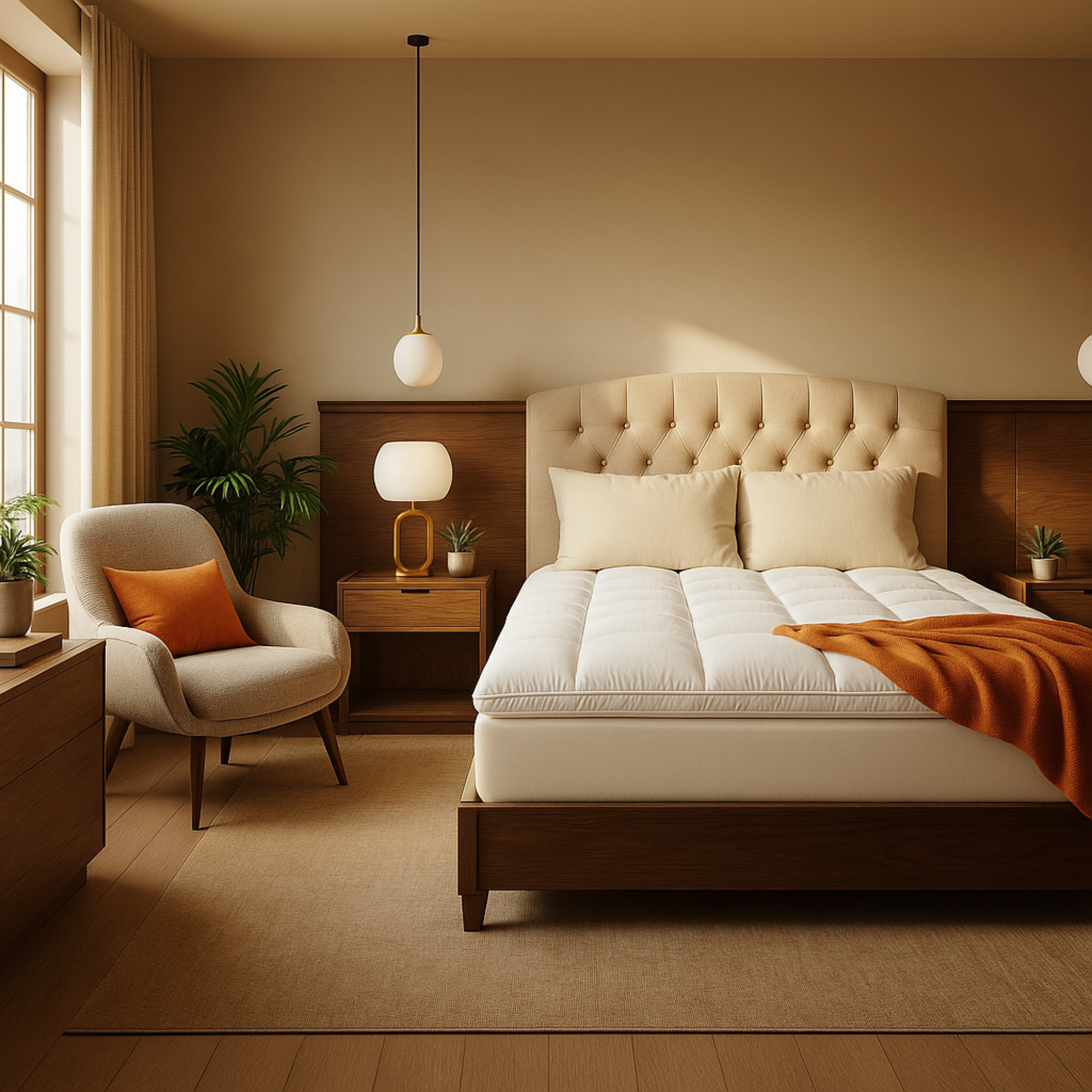 White Goose Down Top Featherbed