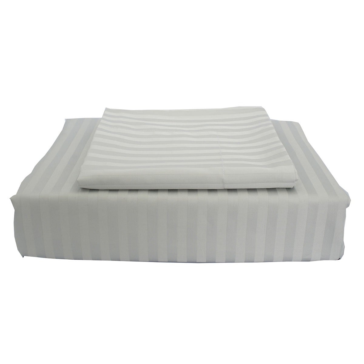 Maholi - Damask Stripe Fitted Sheet - Chocolate