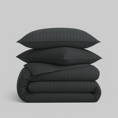 Damask Stripe Duvet Cover Set