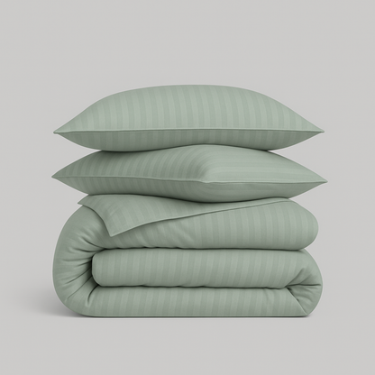 Damask Stripe Duvet Cover Set