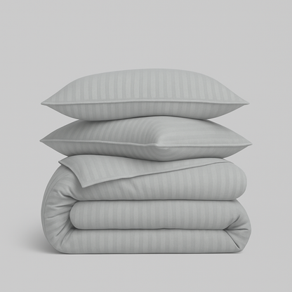 Damask Stripe Duvet Cover Set