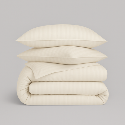 Damask Stripe Duvet Cover Set