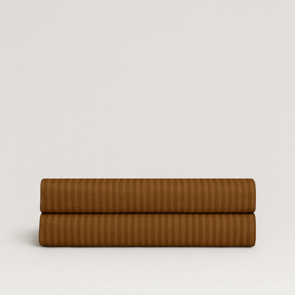 Damask Stripe Fitted Sheet (Chocolate)