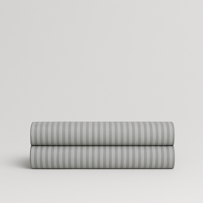 Damask Stripe Fitted Sheet (Grey)