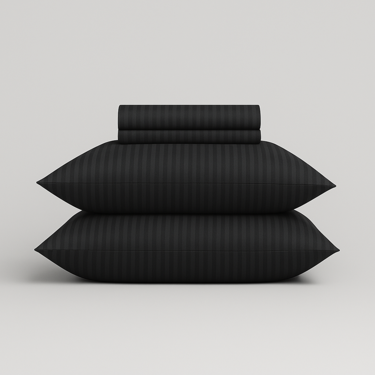 Royal Elite - Damask Stripe Sheet Set Black – Maholi Inc.