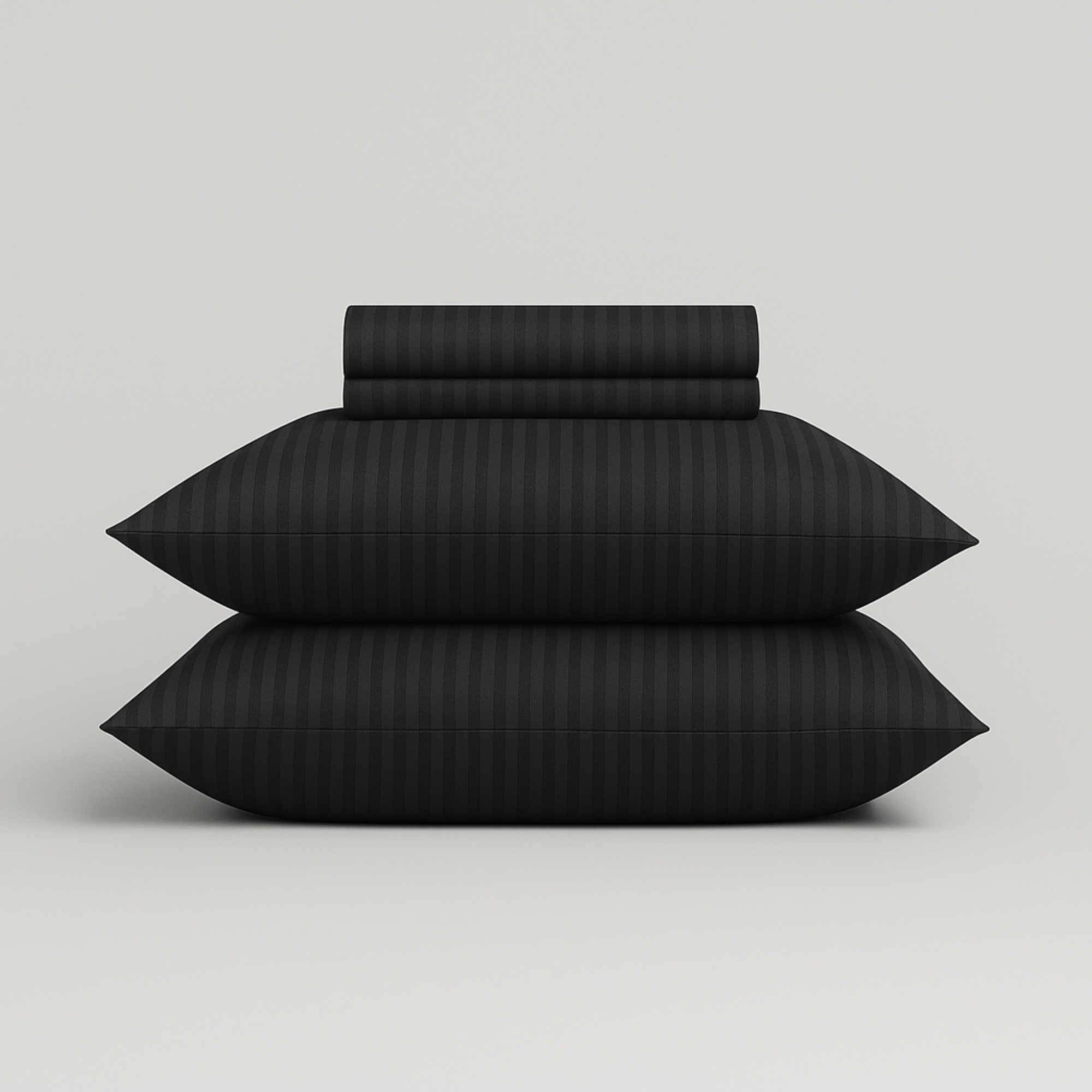 Damask Stripe Sheet Set (Black)