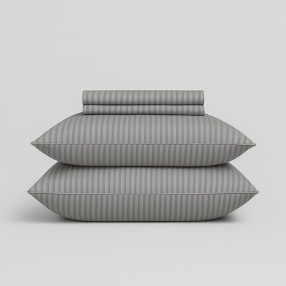 Damask Stripe Sheet Set (Grey)