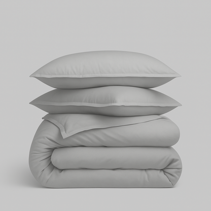 100% Organic Cotton Sateen Duvet Cover Set