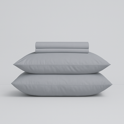 100% Organic Cotton Sateen Sheet Set (Grey)