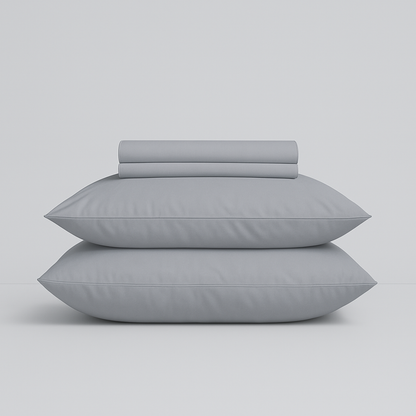 100% Organic Cotton Sateen Sheet Set (Grey)