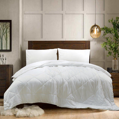 cooling comforter on bed