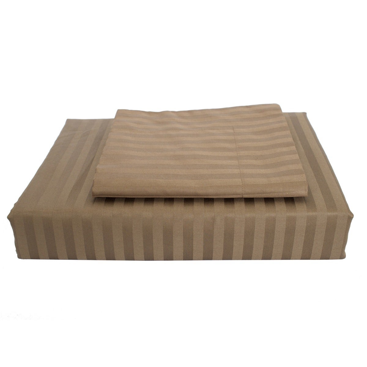 Maholi - Damask Stripe Sheet Set - Chocolate