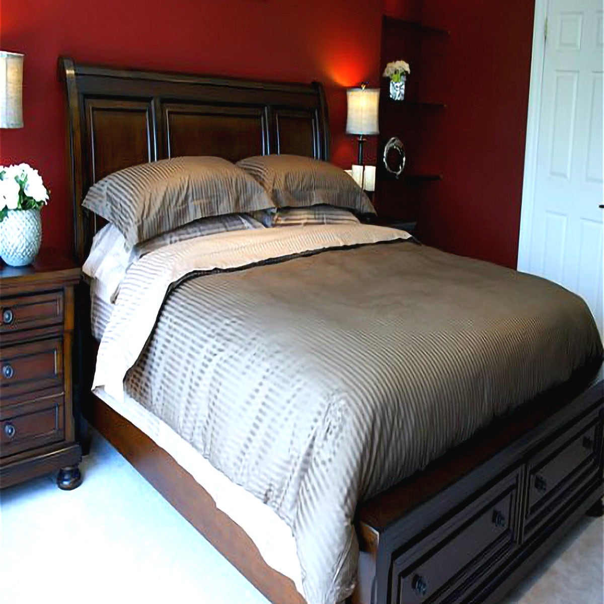 Maholi - Damask Stripe Fitted Sheet