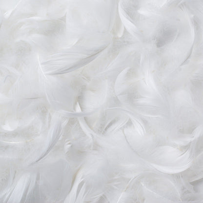 Close-up of the white feather fill used in the Royal Elite Feather Duvet.