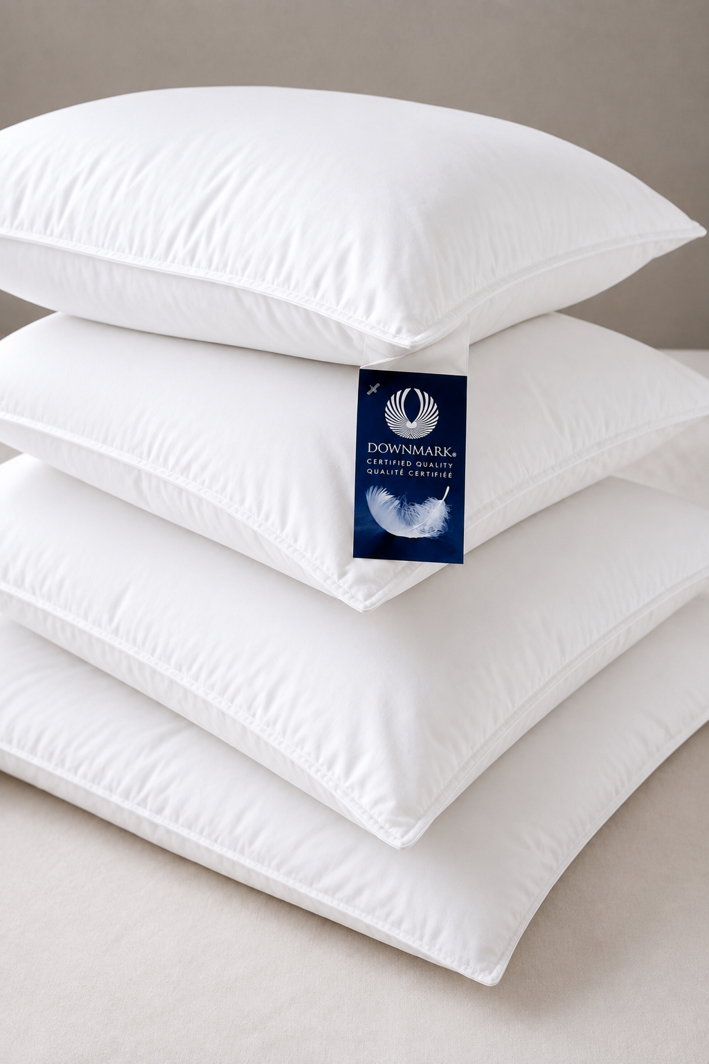Royal Elite goose down and duck down pillows all have DOWNMARK labels and certified.