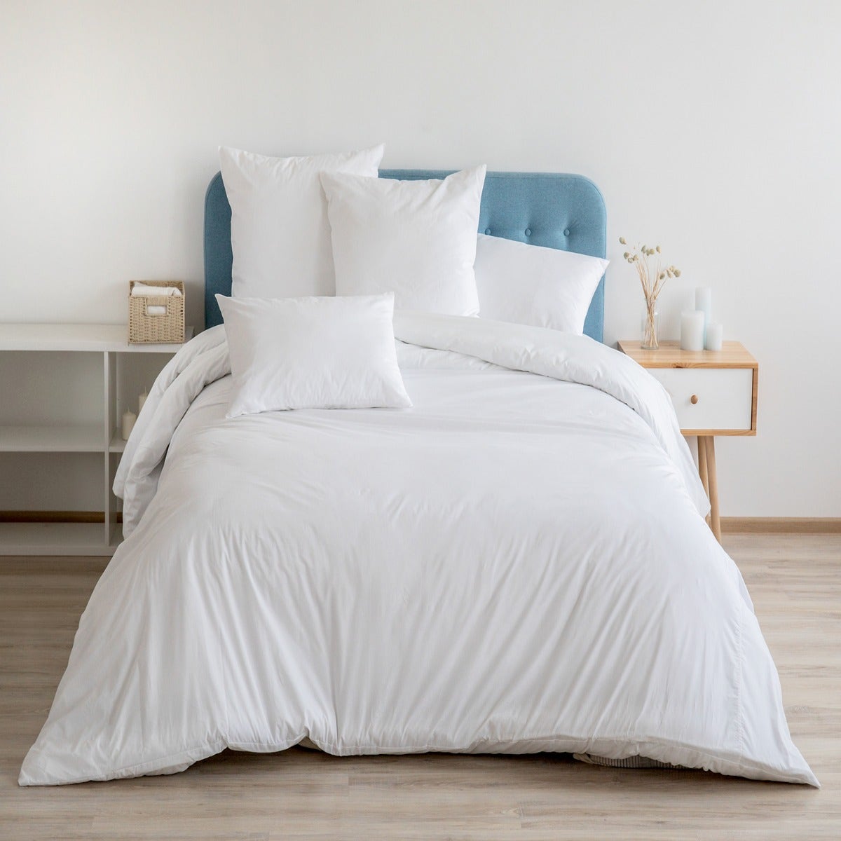 Maholi Bamboo Solid Sheet Set White Twin