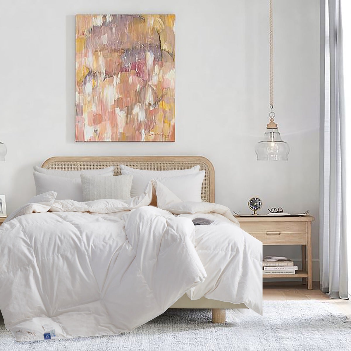 White duck down duvet top